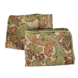 Pair of Pottery Barn Simone Jacobean Linen Cotton Standard Pillow Shams